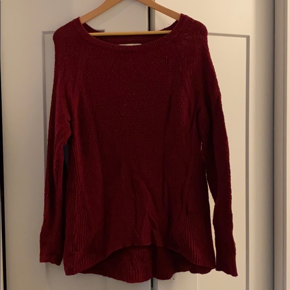 Maroon long sleeve sweater from the Loft